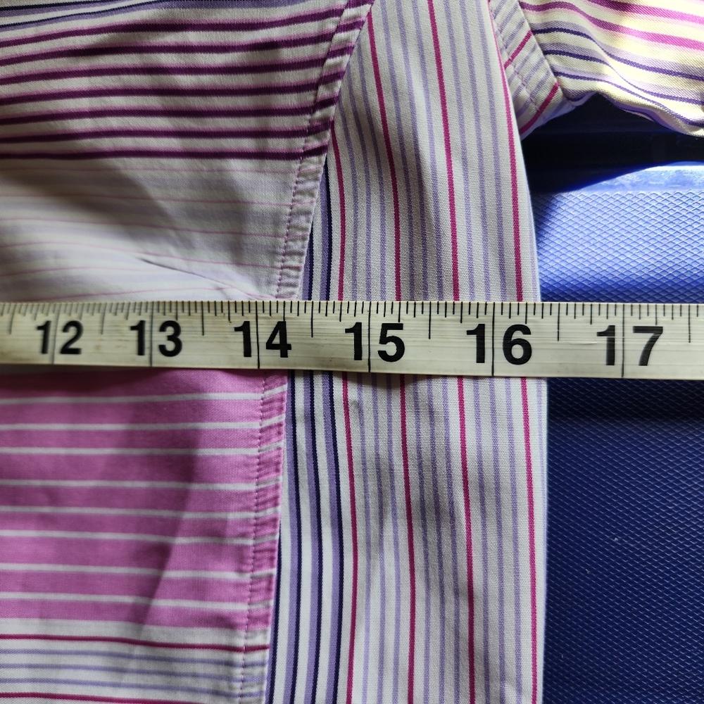 Pink and White Button-Up Shirt - Picture 4 of 8